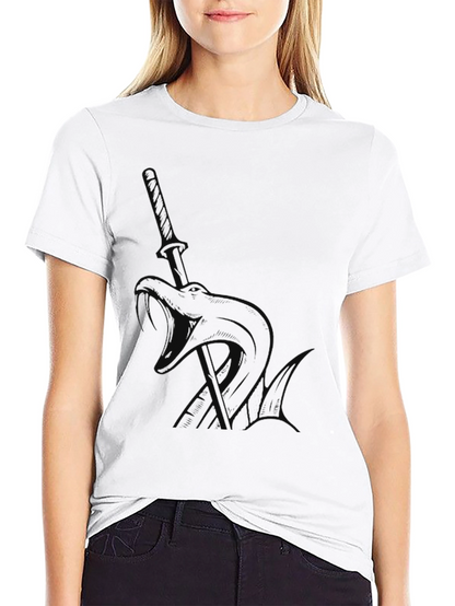 Black Katana Graphic Tee - Edgy Style