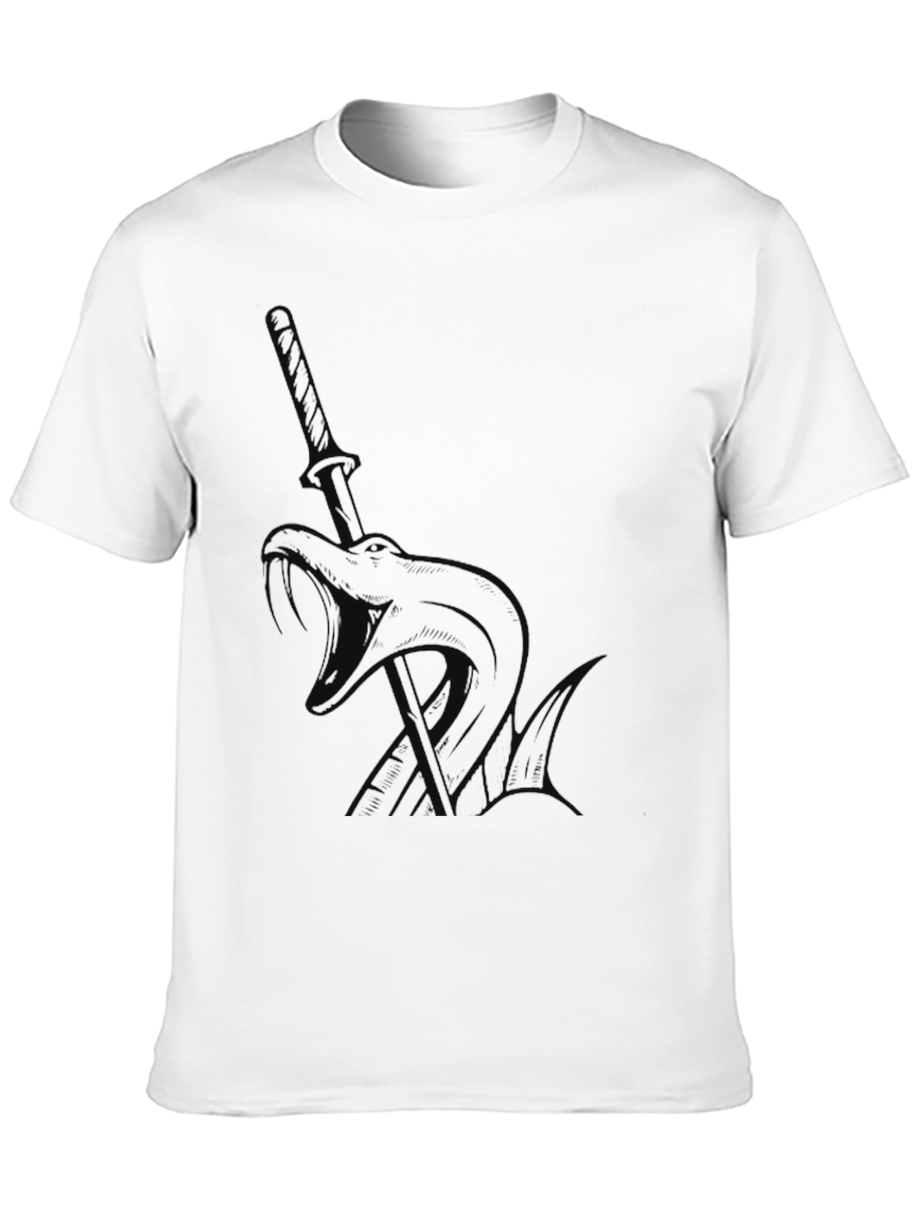 Black Katana Graphic Tee - Edgy Style