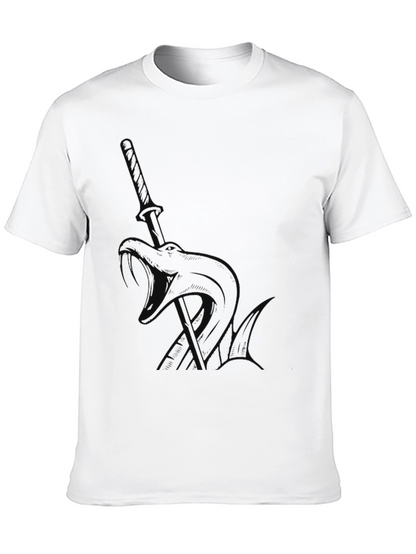 Black Katana Graphic Tee - Edgy Style