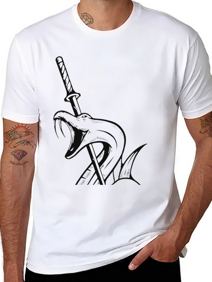 Black Katana Graphic Tee - Edgy Style