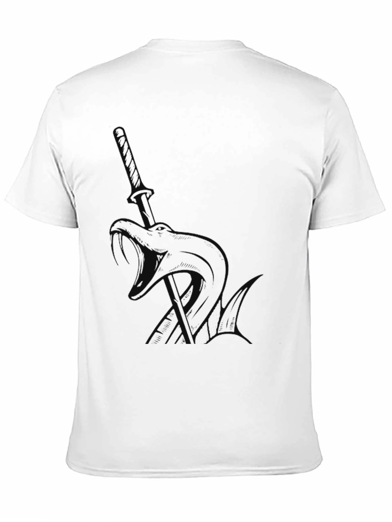 Black Katana Graphic Tee - Edgy Style
