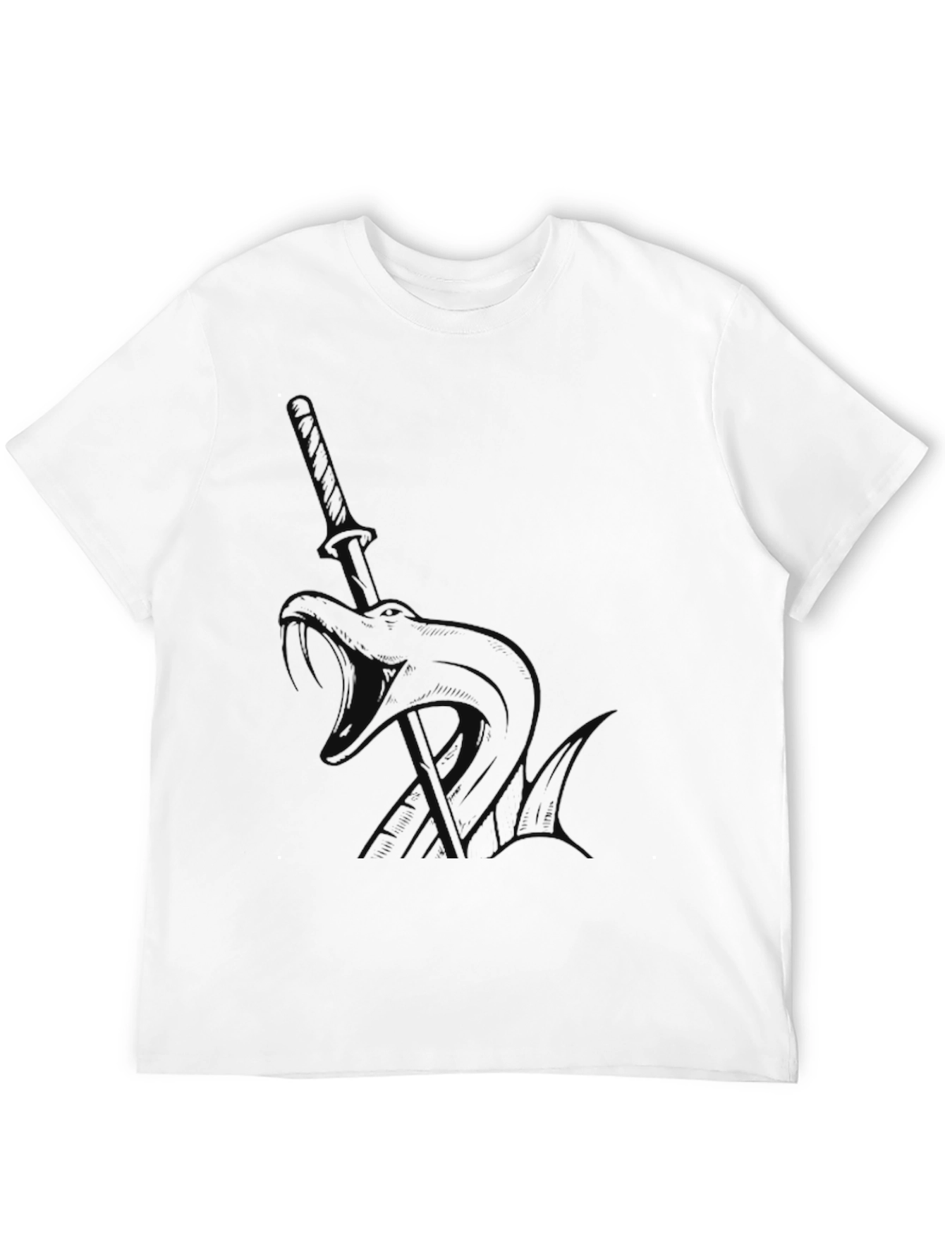 Black Katana Graphic Tee - Edgy Style