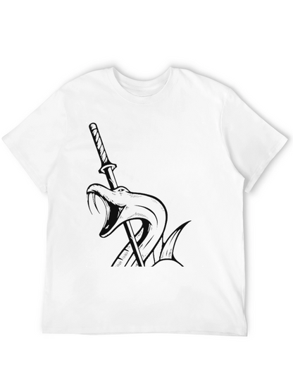 Black Katana Graphic Tee - Edgy Style