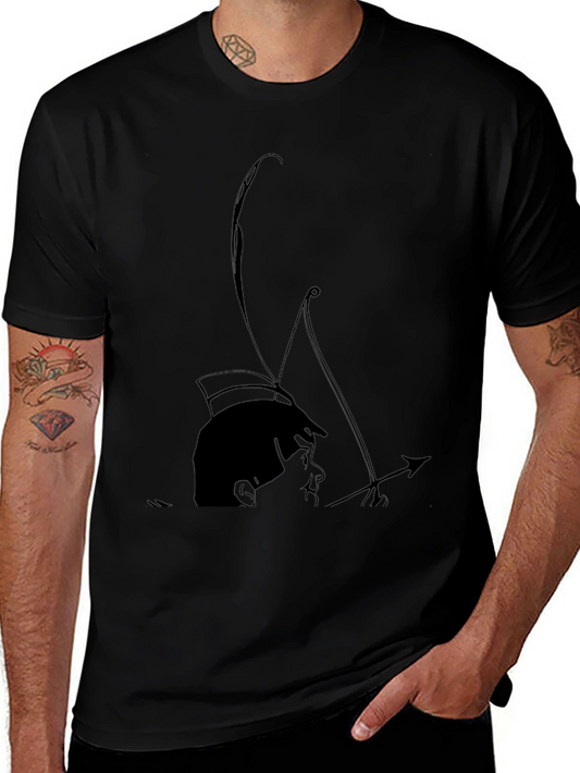Archer Boy Graphic Tee - Cool Black T-Shirt