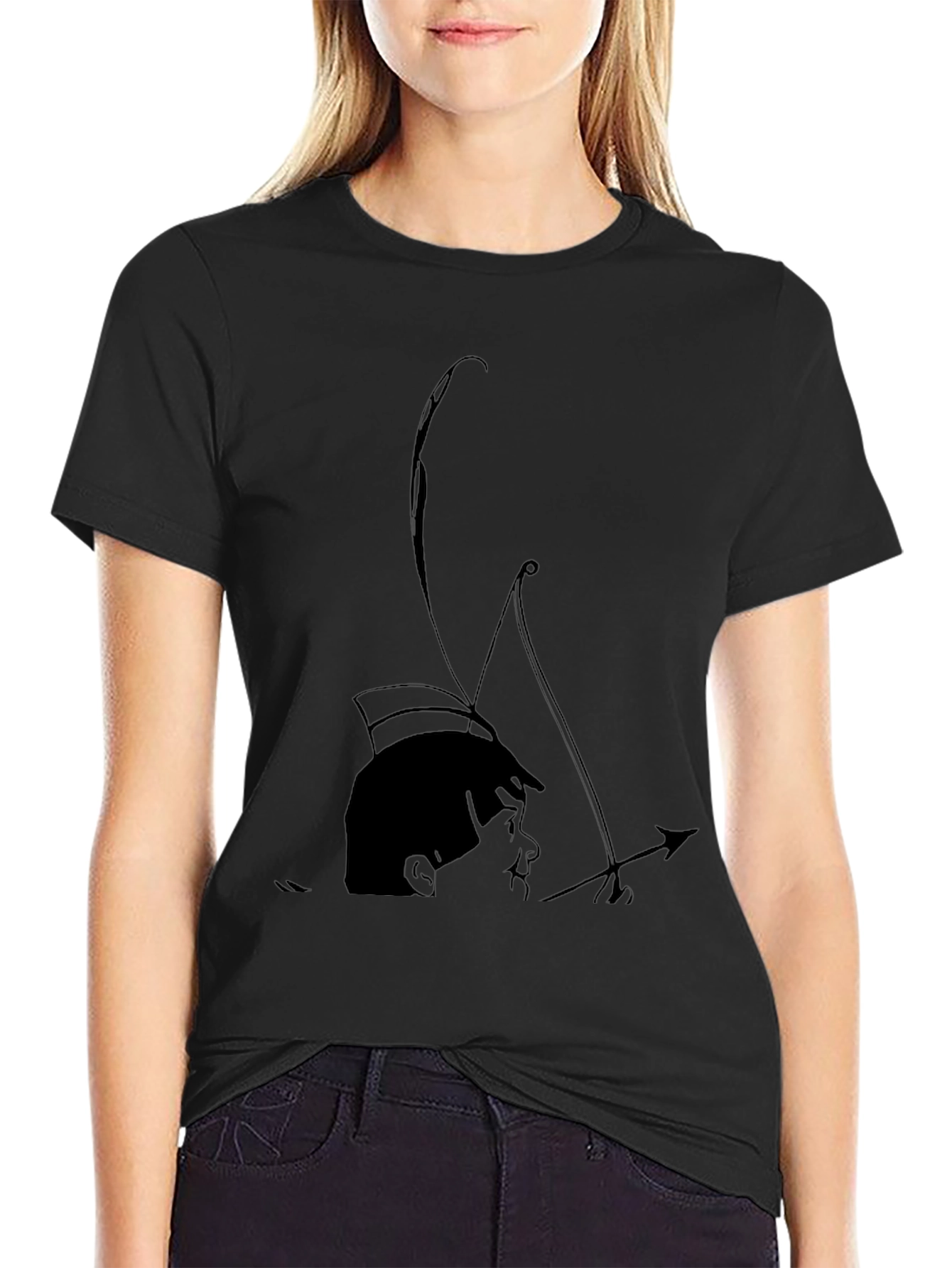 Archer Boy Graphic Tee - Cool Black T-Shirt