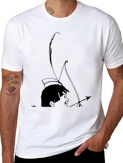 Archer Boy Graphic Tee - Cool Black T-Shirt