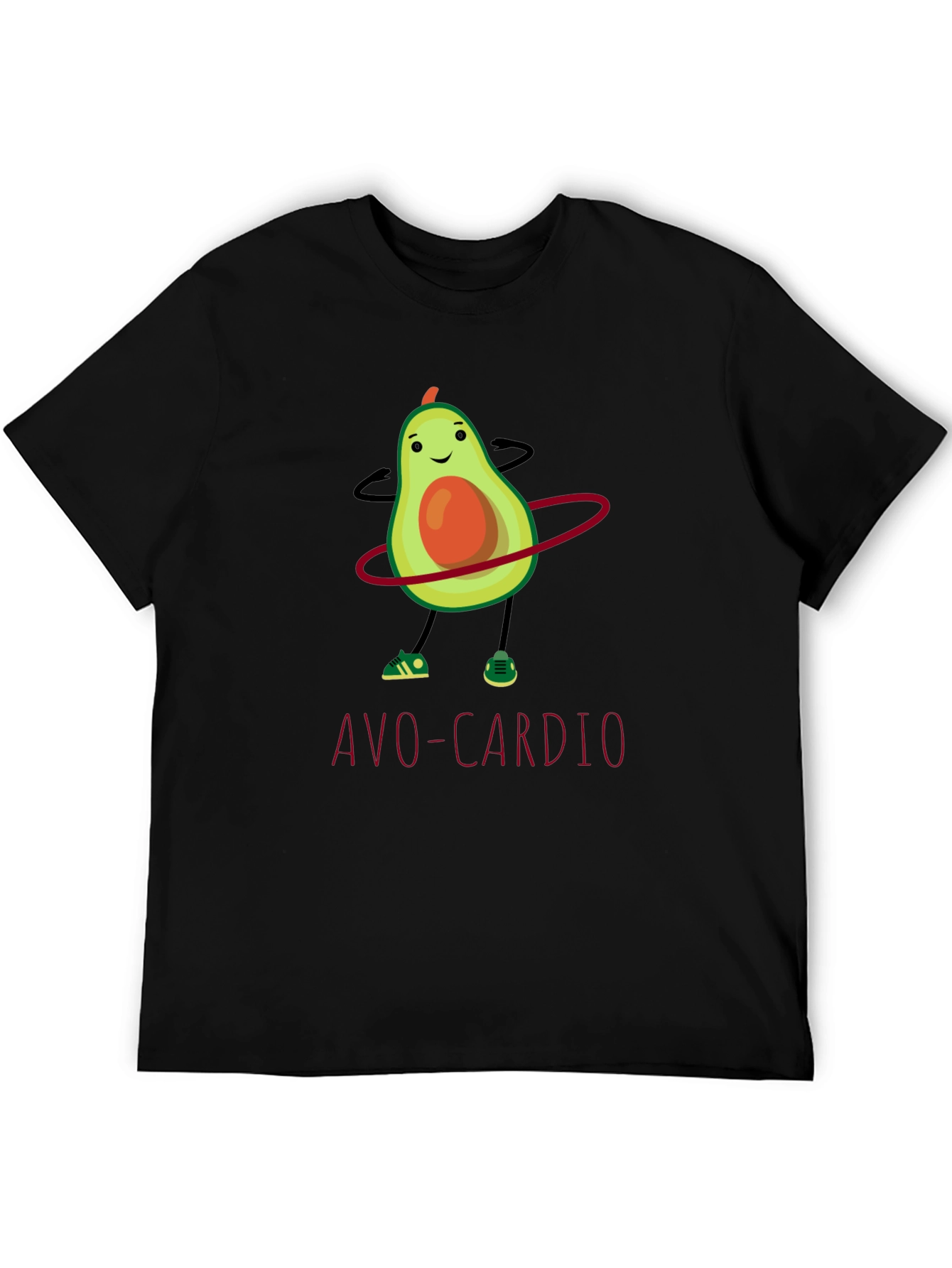 Avo-Cardio T-Shirt: Funny Avocado Hula Hooping Tee