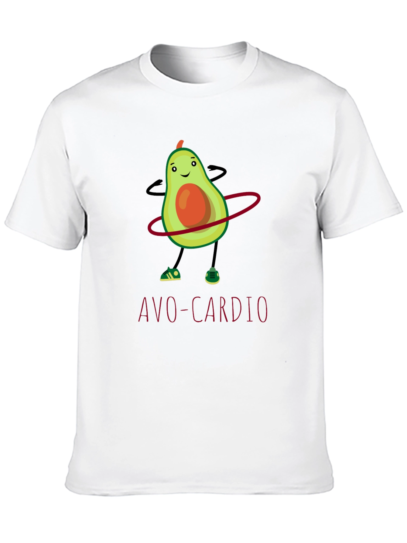 Avo-Cardio T-Shirt: Funny Avocado Hula Hooping Tee