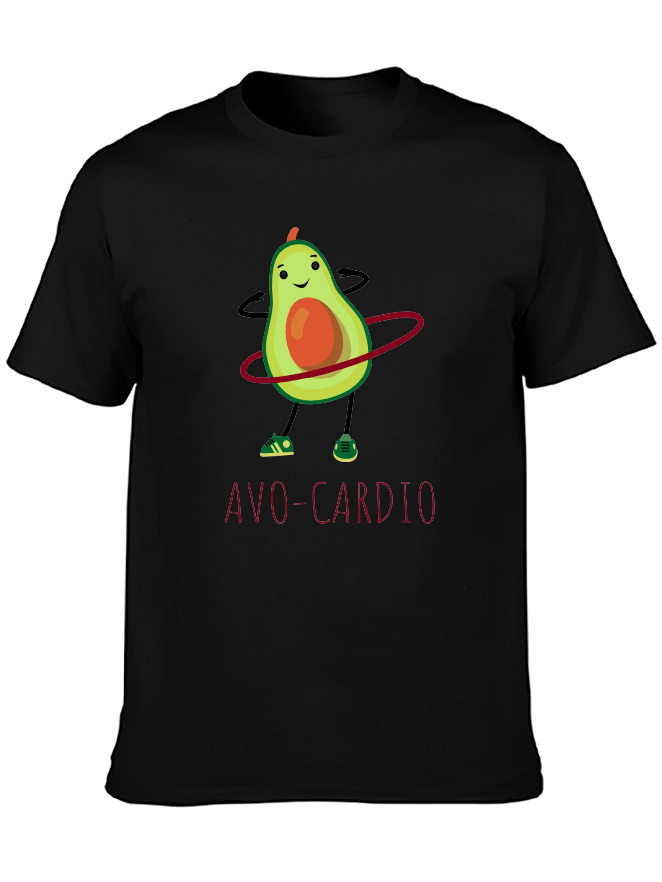 Avo-Cardio T-Shirt: Funny Avocado Hula Hooping Tee