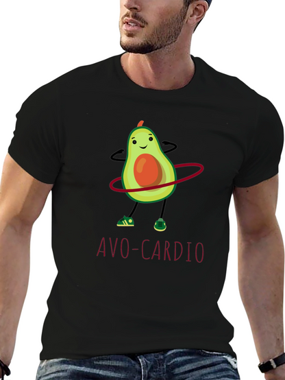 Avo-Cardio T-Shirt: Funny Avocado Hula Hooping Tee