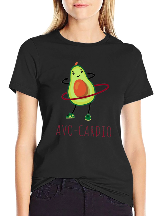 Avo-Cardio T-Shirt: Funny Avocado Hula Hooping Tee