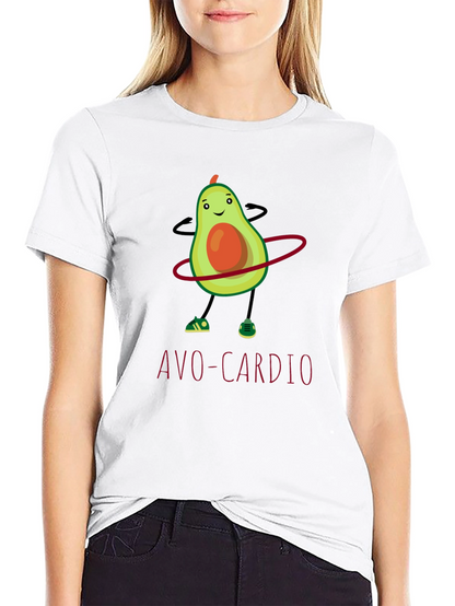 Avo-Cardio T-Shirt: Funny Avocado Hula Hooping Tee