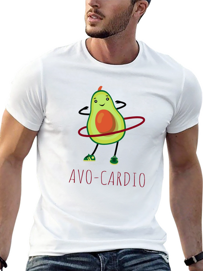 Avo-Cardio T-Shirt: Funny Avocado Hula Hooping Tee