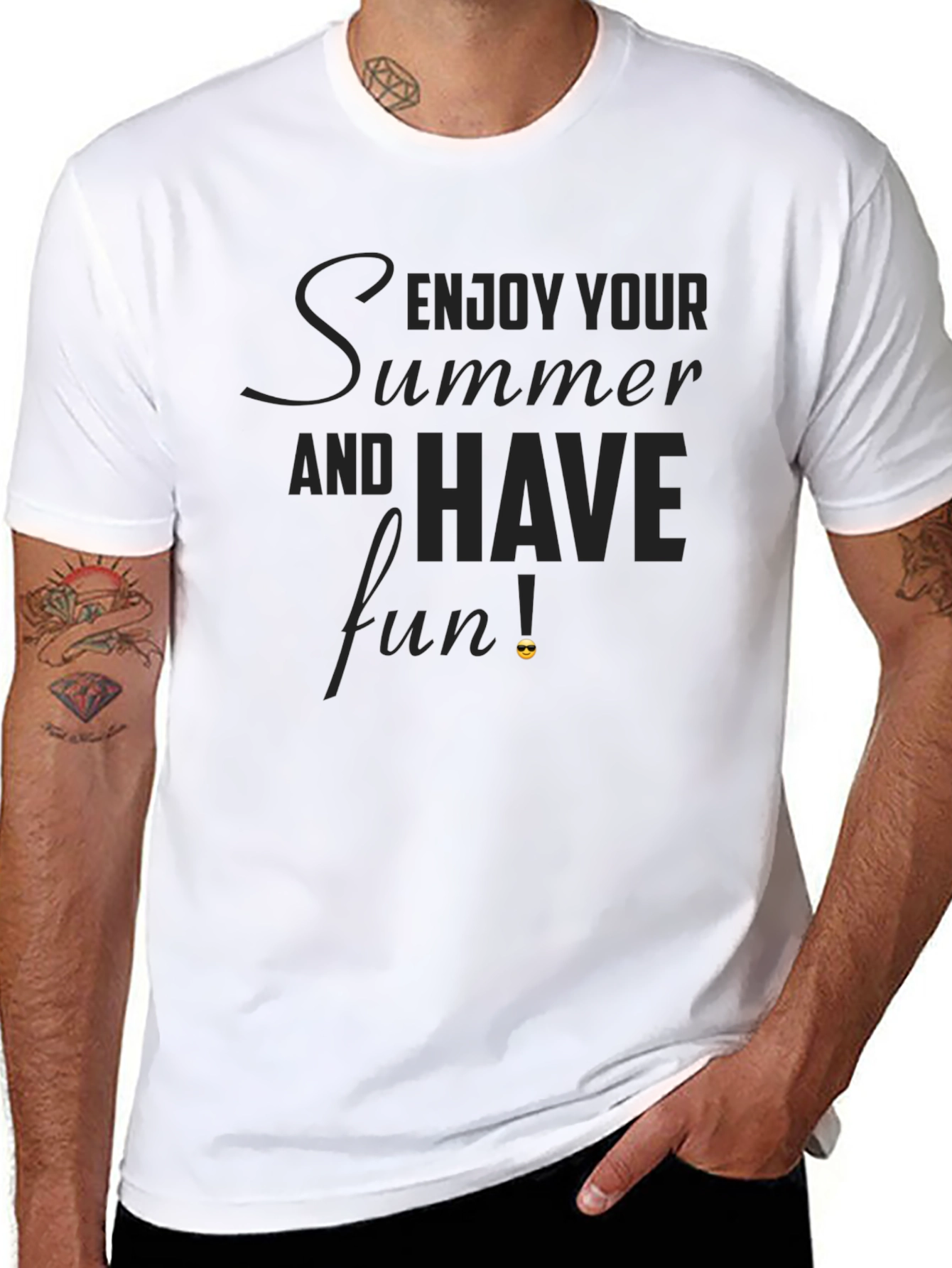 Summer Fun Black T-Shirt