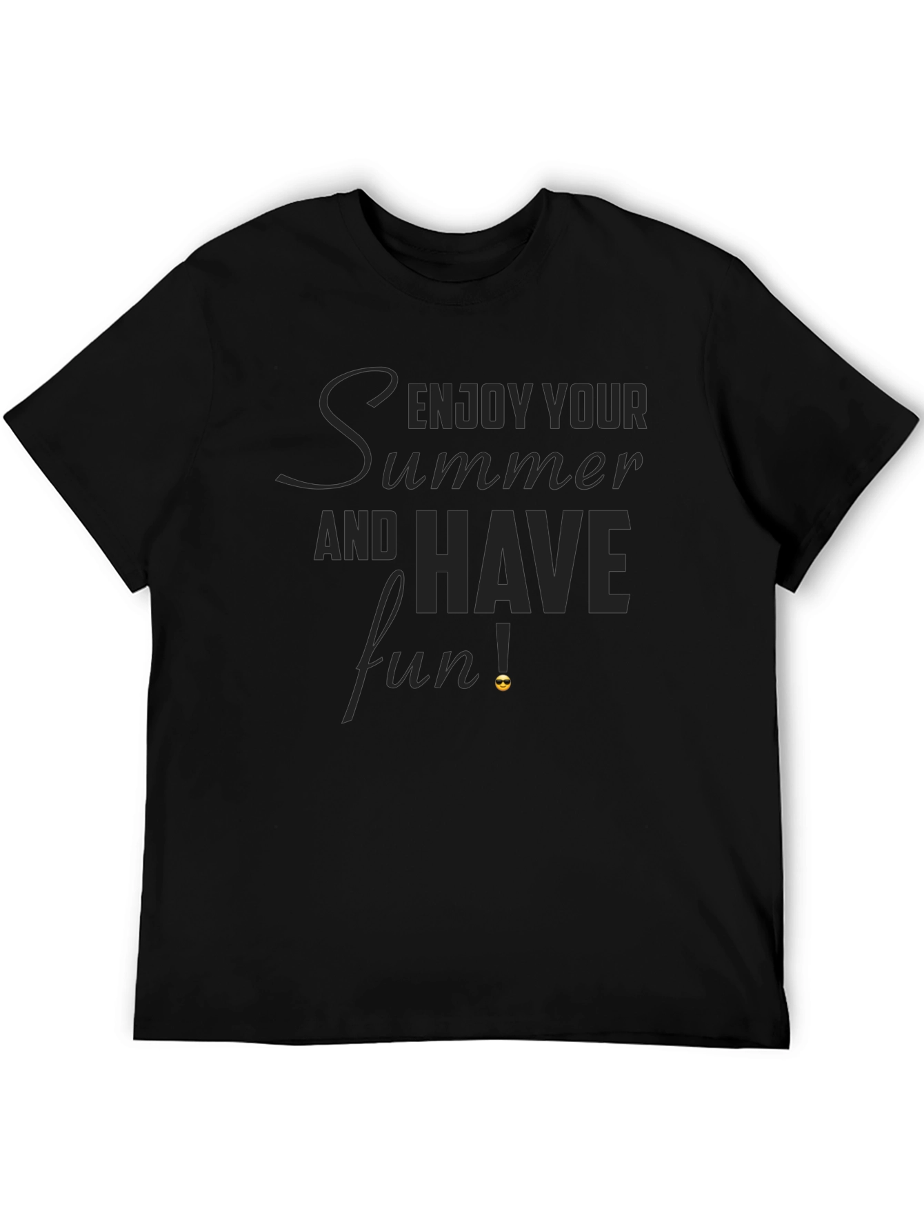 Summer Fun Black T-Shirt