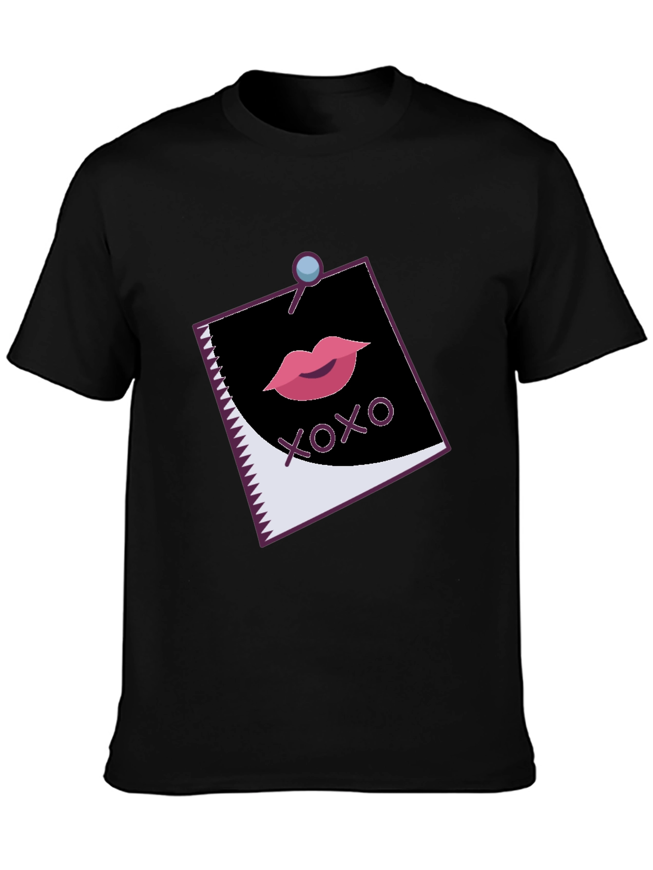 XOXO Lips Graphic Black Tee