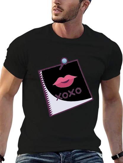 XOXO Lips Graphic Black Tee