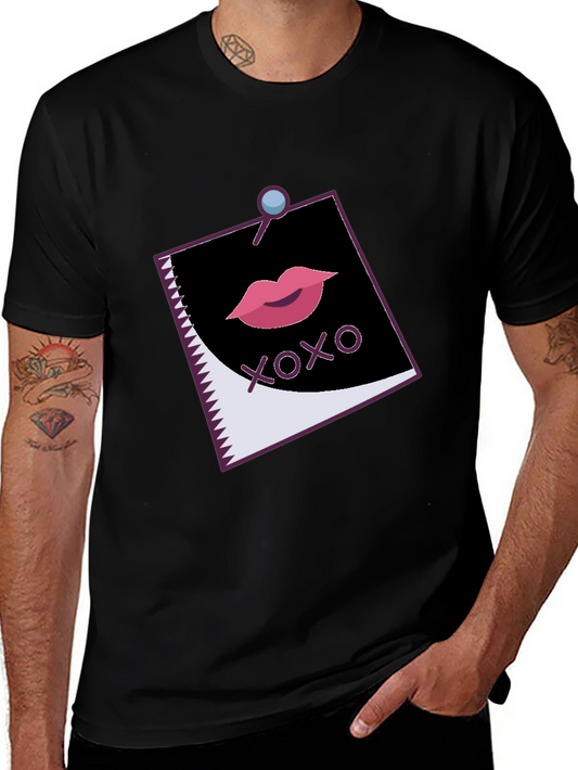 XOXO Lips Graphic Black Tee