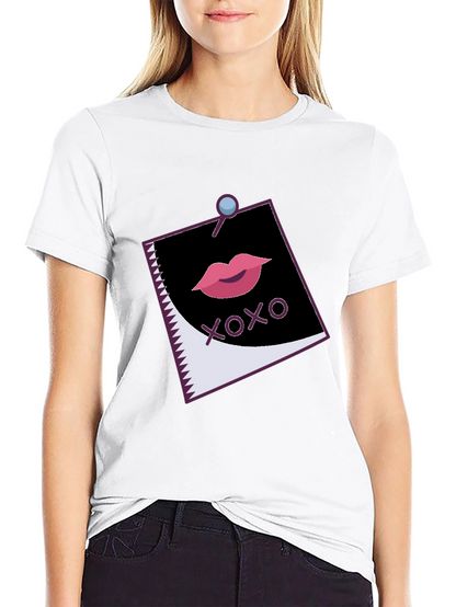 XOXO Lips Graphic Black Tee