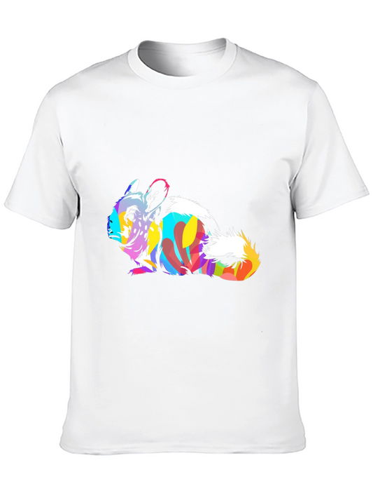 Vibrant Chinchilla Graphic Tee - Unique Animal Art