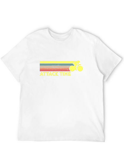 Attack Time Cycling Graphic Tee - Retro Style