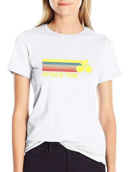 Attack Time Cycling Graphic Tee - Retro Style