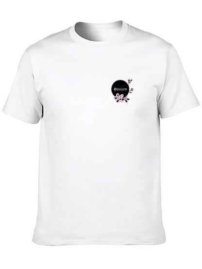 Black Blossom Circle Tee - Stylish Casual Comfort