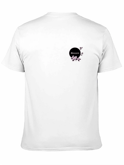 Black Blossom Circle Tee - Stylish Casual Comfort