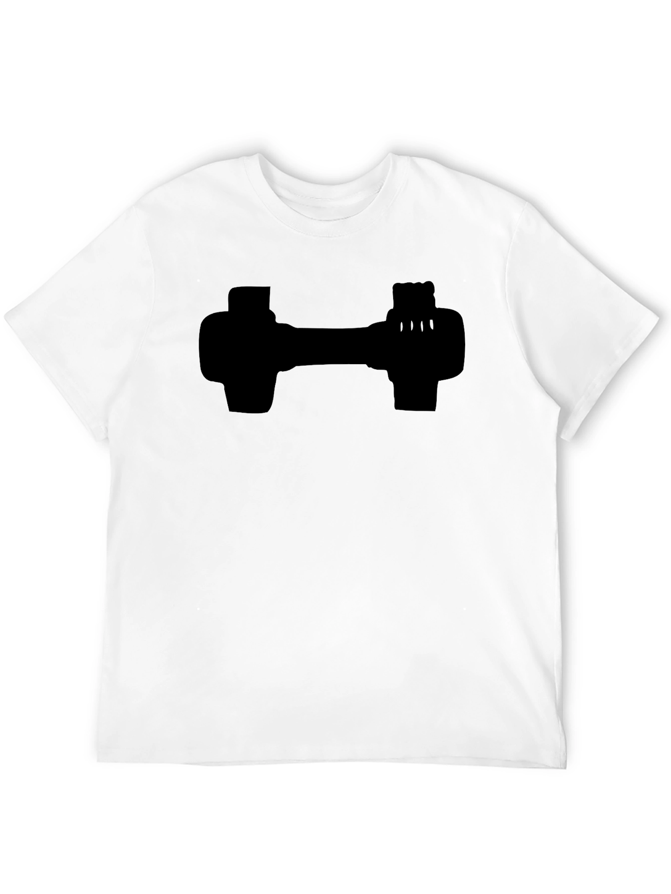 Black Dumbbell Graphic Tee - Workout Motivation