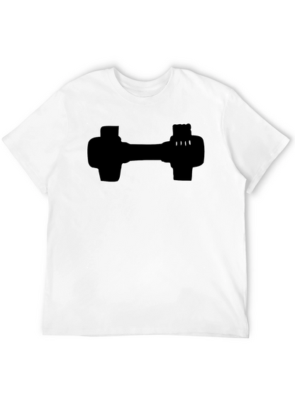 Black Dumbbell Graphic Tee - Workout Motivation