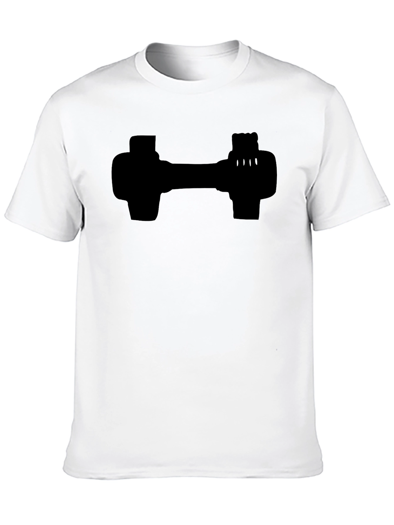 Black Dumbbell Graphic Tee - Workout Motivation