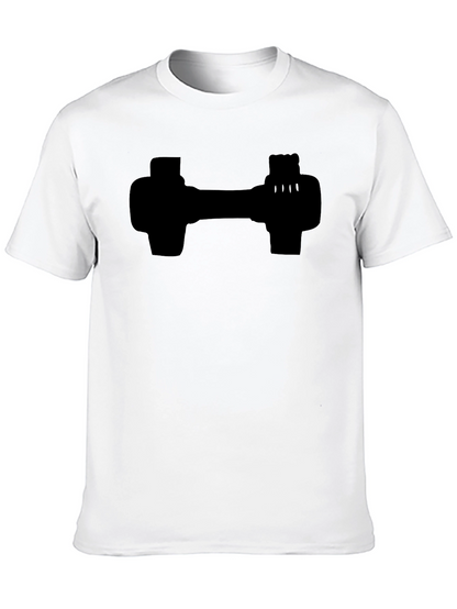 Black Dumbbell Graphic Tee - Workout Motivation