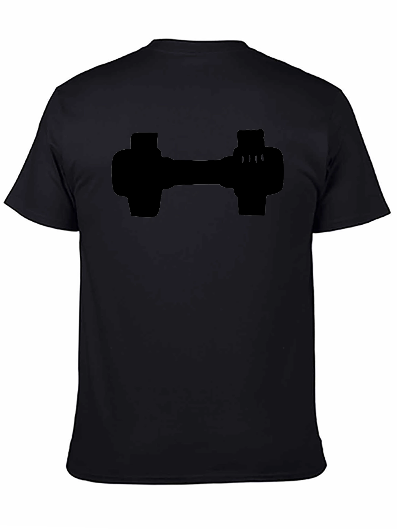 Black Dumbbell Graphic Tee - Workout Motivation