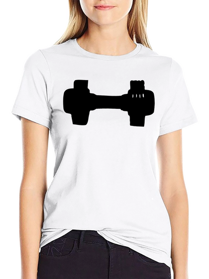 Black Dumbbell Graphic Tee - Workout Motivation