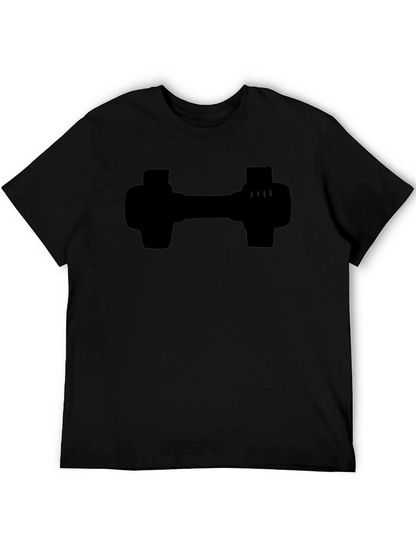 Black Dumbbell Graphic Tee - Workout Motivation
