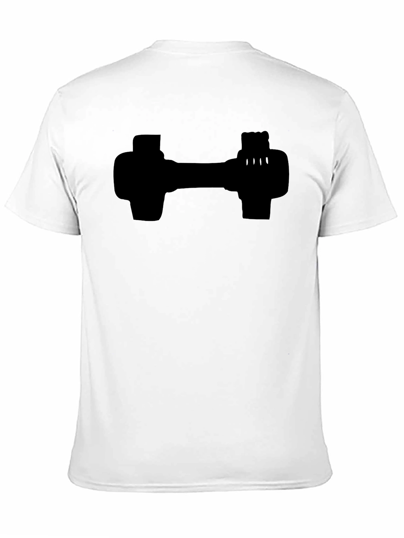 Black Dumbbell Graphic Tee - Workout Motivation