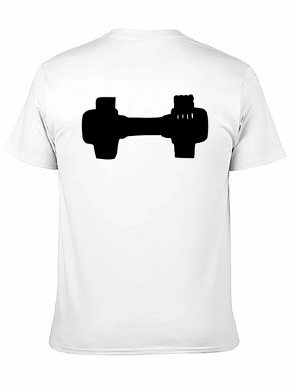 Black Dumbbell Graphic Tee - Workout Motivation