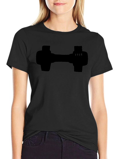 Black Dumbbell Graphic Tee - Workout Motivation