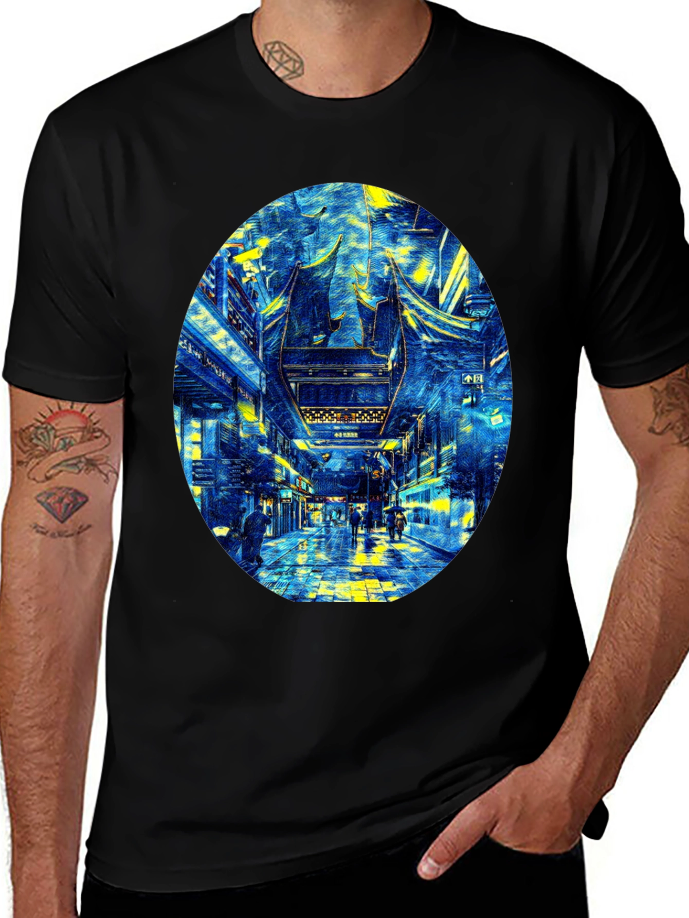Urban Street Art T-Shirt - Black