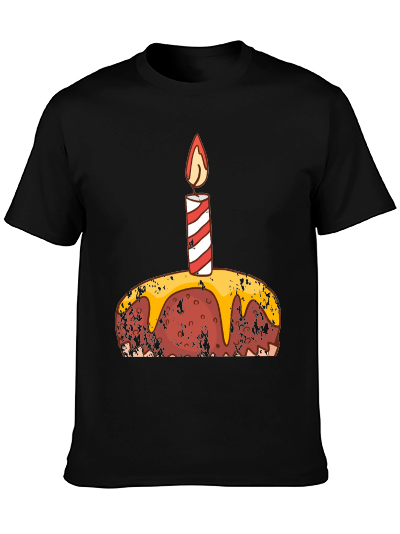 Birthday Cake Graphic Tee - Black