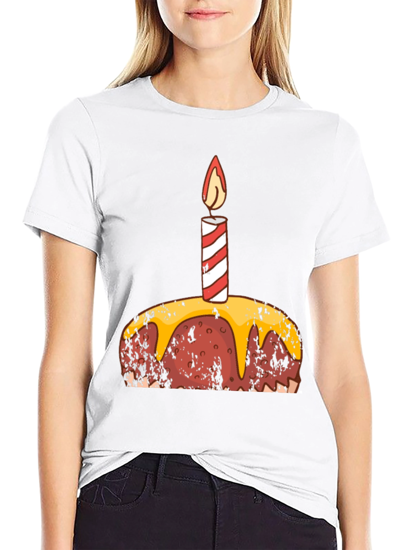 Birthday Cake Graphic Tee - Black