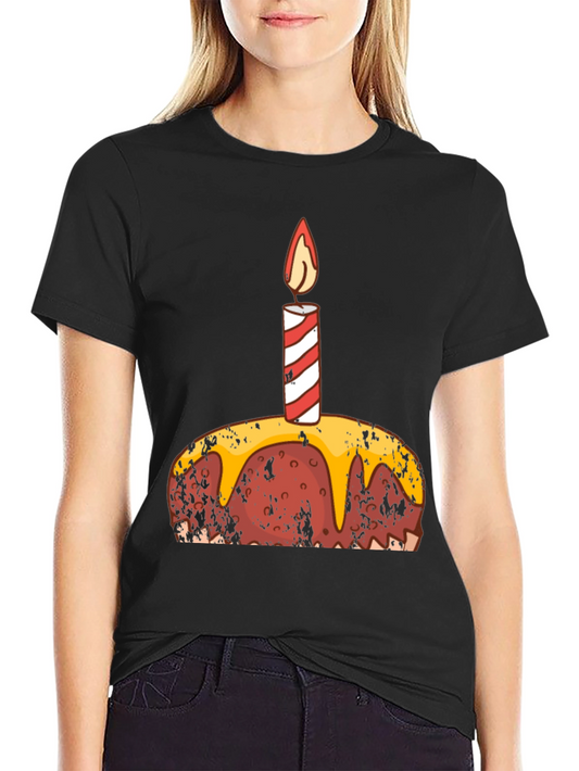 Birthday Cake Graphic Tee - Black