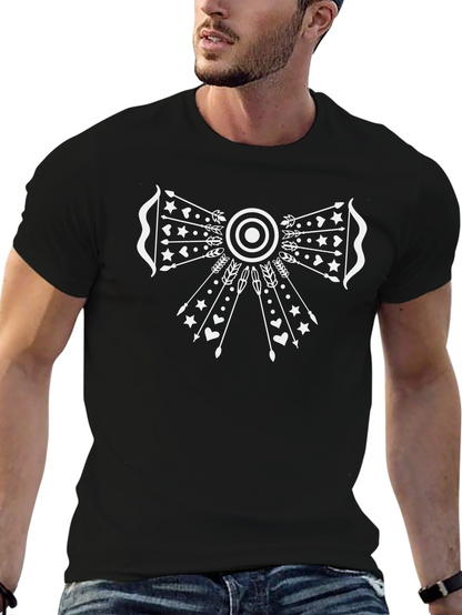 Archery Bow & Arrow Graphic Tee - Black
