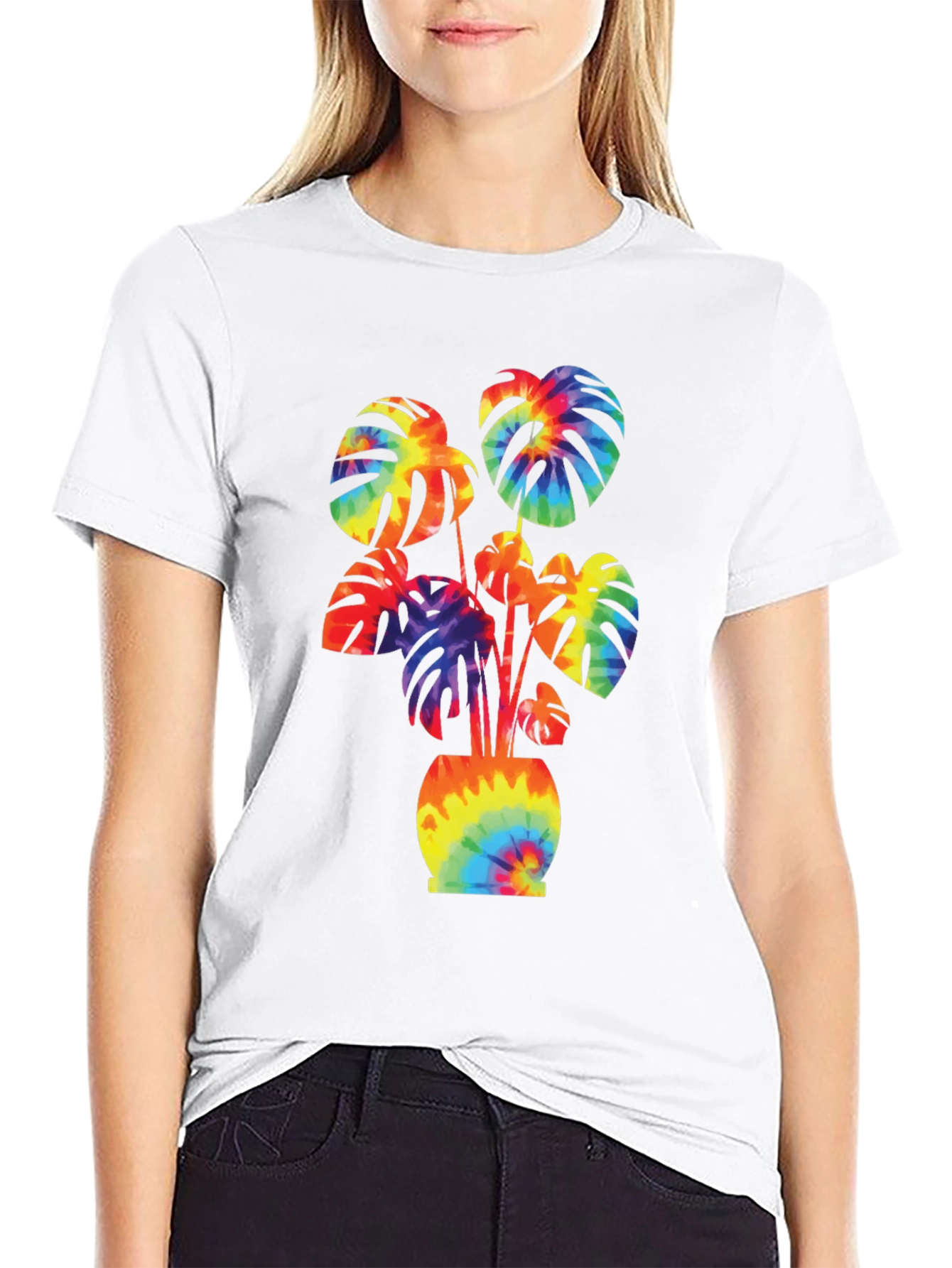 Tie-Dye Monstera Graphic Tee
