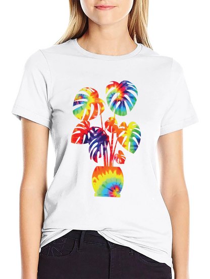 Tie-Dye Monstera Graphic Tee