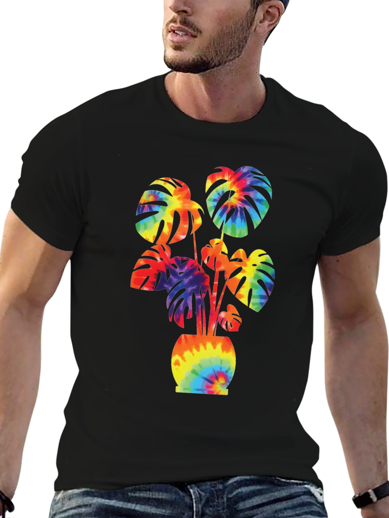 Tie-Dye Monstera Graphic Tee