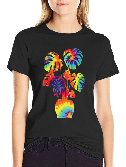 Tie-Dye Monstera Graphic Tee