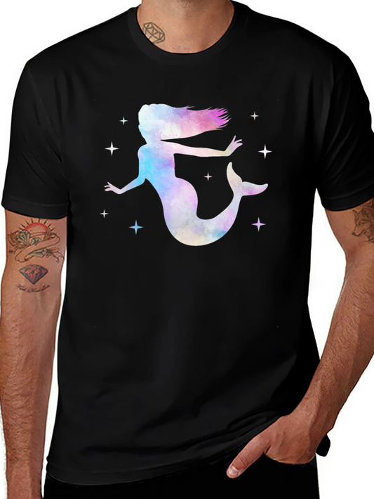 Watercolor Mermaid T-Shirt - Fantasy Tee