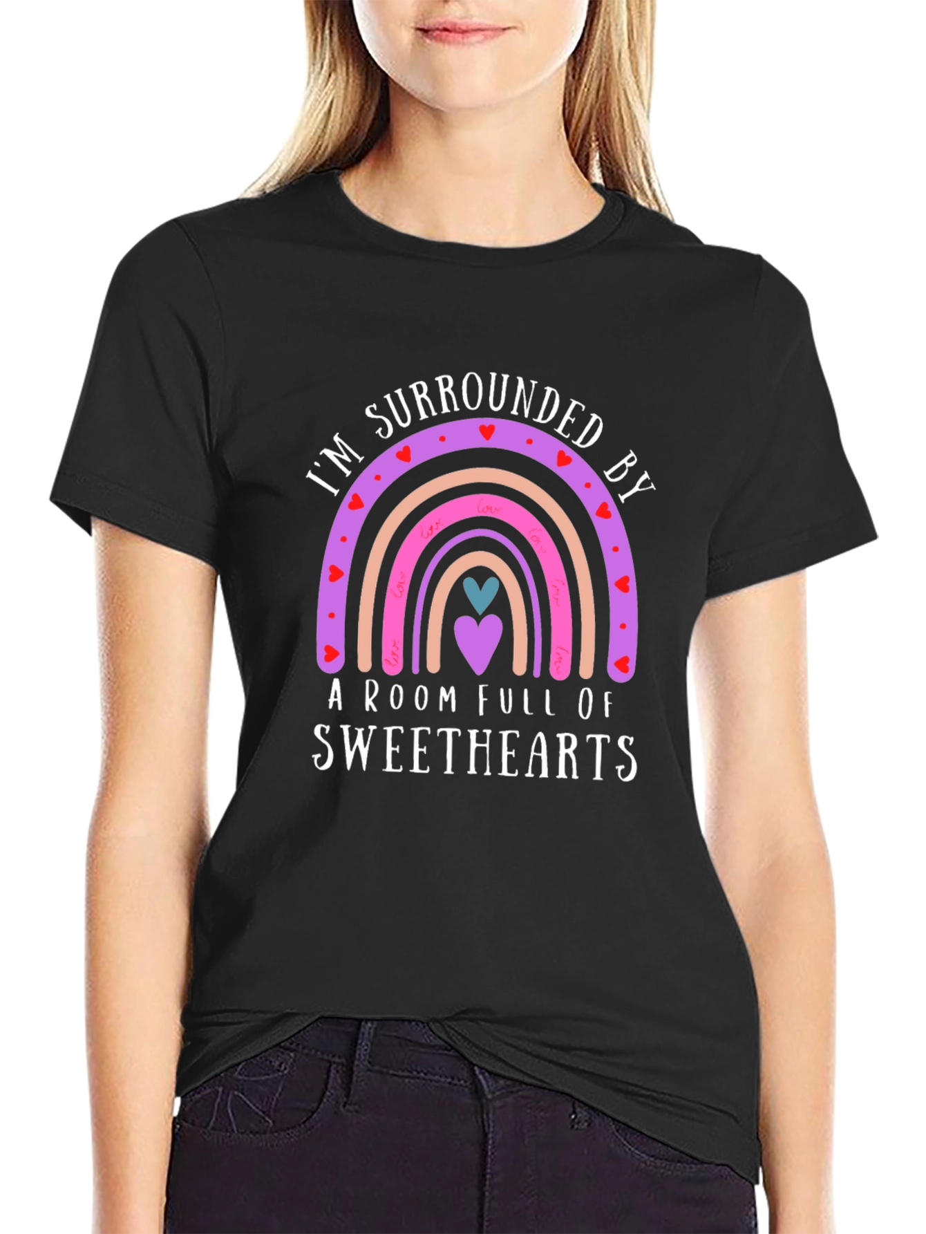 Sweethearts Rainbow Valentines Day T-Shirt