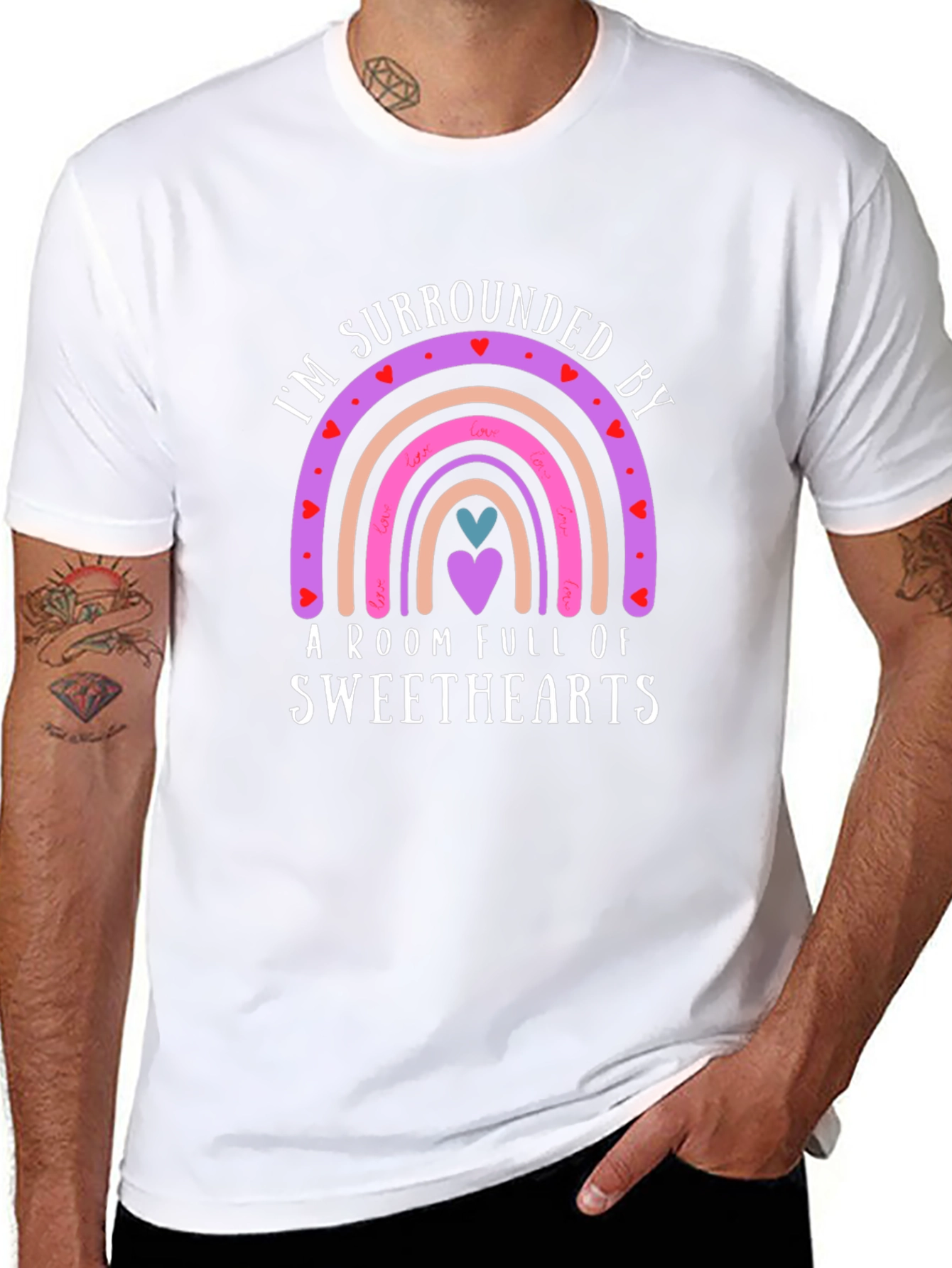 Sweethearts Rainbow Valentines Day T-Shirt
